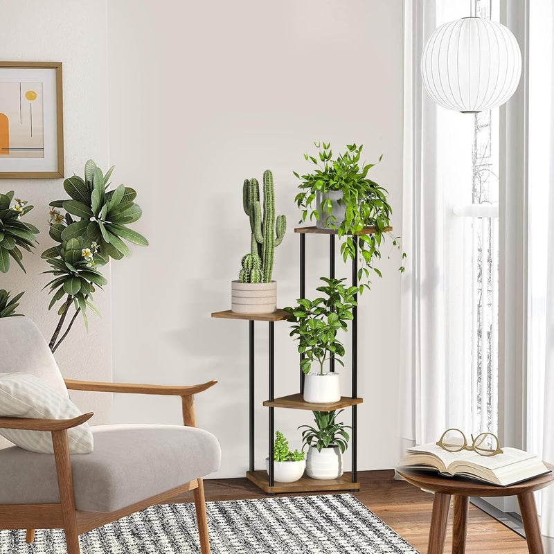 Digtokore Plant Stand Indoor, 4-Tier Tall Plant Stands Plant Shelf Indoor Outdoor Clearance, Corner Display Rack Flower Pot Holder, Metal Flower Shelves for Multiple Plants - Image 2