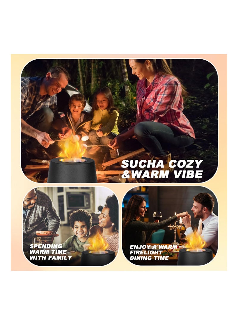 SOLARAE مدفأة طاولة، وعاء نار طاولة، مدفأة خالية من الدخان للطاولة الداخلية، مدفأة شخصية من السيراميك، مدافئ خارجية للاحتراق لفترة طويلة، لطاولة الولائم أو طاولة القهوة (1 عبوة) - Image 5