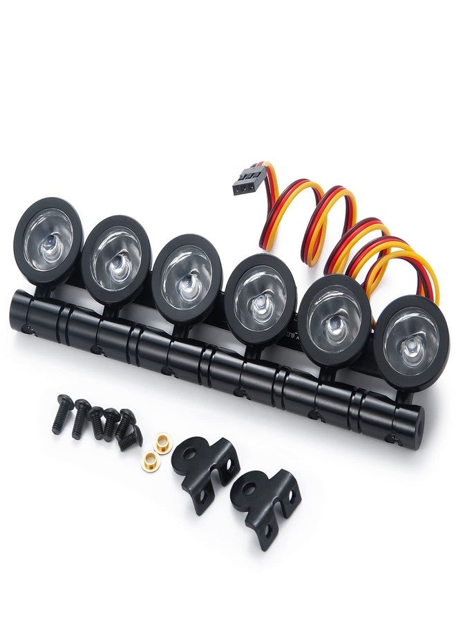 MORFUM RC Car LED Light Bar Headlight Roof Lamp Kit 6 LEDs Body Shell Roof Lights for TRX4 SCX10 90027 SCX10 II 90046 D90 1/10 RC Rock Crawler Car Upgrades (Multicolor) - Image 4