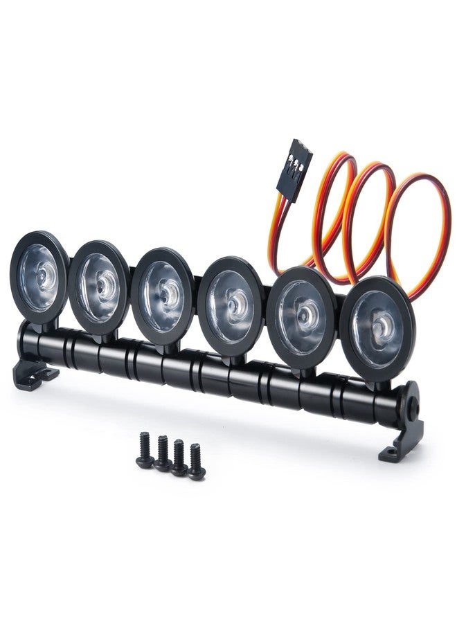 MORFUM RC Car LED Light Bar Headlight Roof Lamp Kit 6 LEDs Body Shell Roof Lights for TRX4 SCX10 90027 SCX10 II 90046 D90 1/10 RC Rock Crawler Car Upgrades (Multicolor) - Image 5