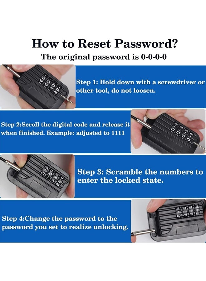 DUNISO 2 Pack Child Proof Fridge Lock,Refrigerator Lock 4-Digit Cable Lock, Child Proof Door Lock for Kitchen Refrigerator, Cabinets and Drawers, Closets, Windows, Doors,No Tools Need (Black) - Image 5