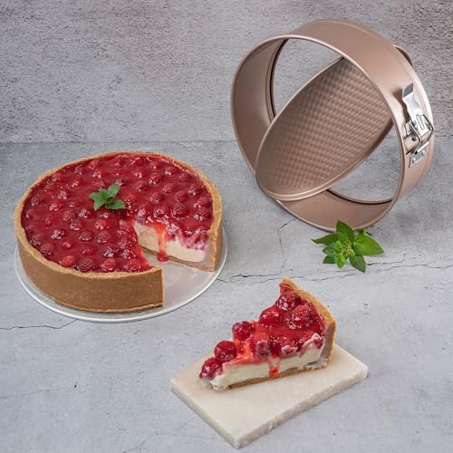 HAPPIELS Nonstick 8 Inch Springform Cheesecake Pan | PFOA & BPA Free Non Toxic Spring Form Cake Mold | Best Nontoxic Non Stick Springform Pans for Baking | Leakproof Cake Tin - Image 5
