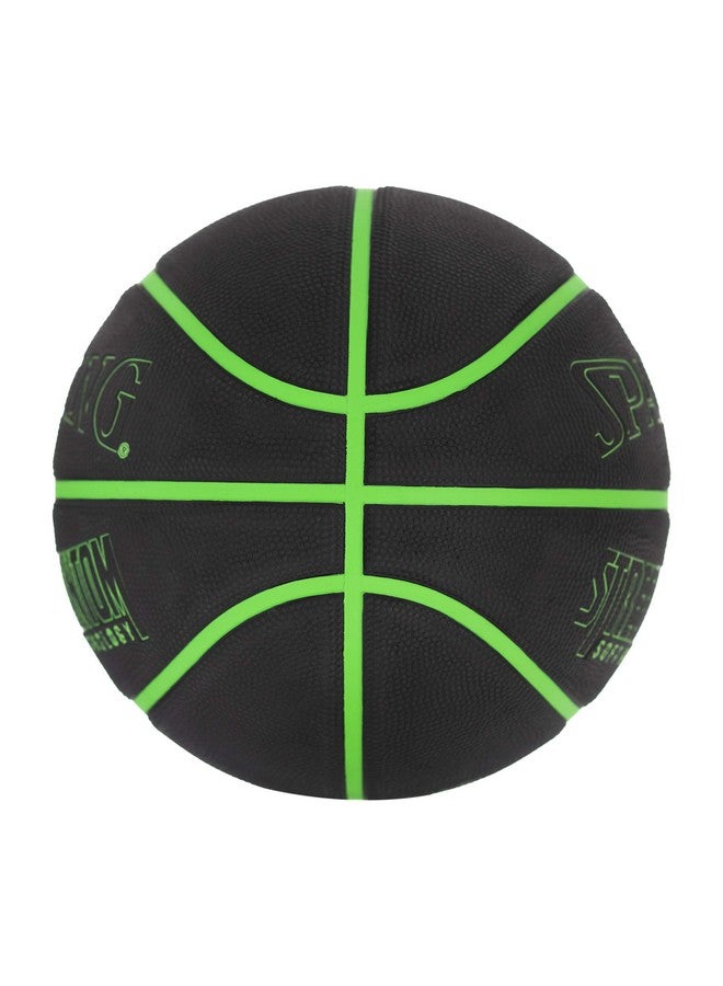 Spalding Street Phantom 29.5 Rubber Moulded Indoor/Outdoor Basketball with Butyl Bladder + Free Air Pin (Green-Black) Size 7 - Image 3