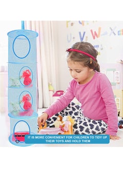 KASTWAVE 4 Tier Collapsible Hanging Storage Mesh Basket Suitable for Room Toys Clothes Sundries  - Image 4