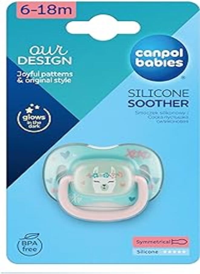 Canpol babies - Canpol babies Silicone Symmetrical Soother 6-18 m EXOTIC (lama) - Image 1