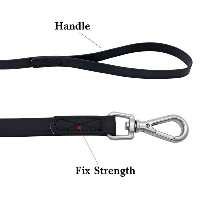 NIMBLE Waterproof Dog Training Leash 50FT 30FT 15FT 10FT 5FT Heavy Duty Recall Long Lead for Large Medium Small Dogs (10FT, Black) - Image 2