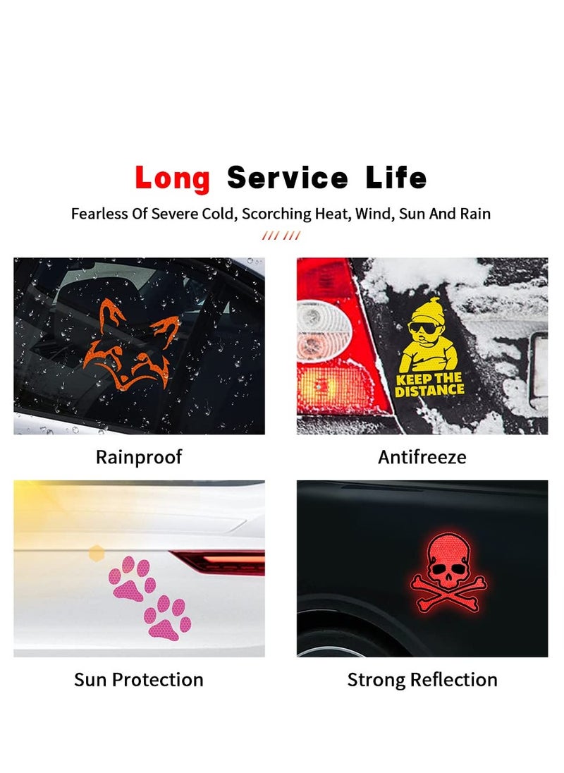 SYOSI - Car Reflective Wiper Stickers, Rear Wiper Decal Funny Cat Moving Tail Waving Wiper Decal, Highly Reflective Vinyl Safety Warning Reflective Stickers for Cars Rear Wipers Windshield Stickers (Red) - Image 1