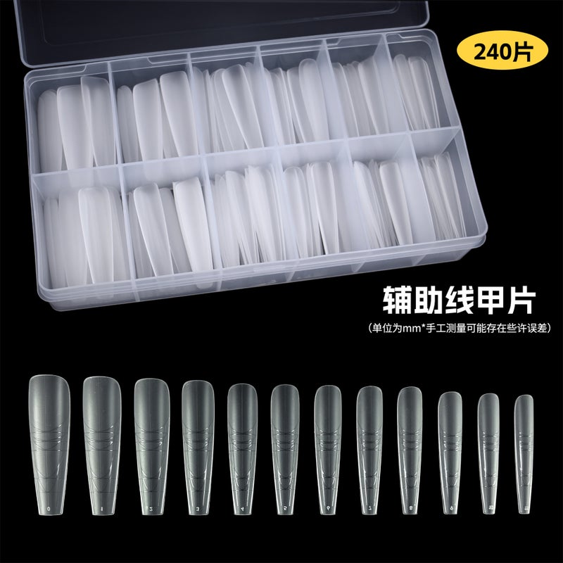 Nail Art Extension Nail False Nails Wear High-Grade Transparent Frosted Ultra-Thin Seamless Nail Nail Shop Dedicated - Image 3