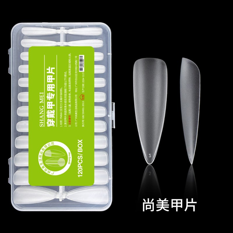 Nail Art Extension Nail False Nails Wear High-Grade Transparent Frosted Ultra-Thin Seamless Nail Nail Shop Dedicated - Image 2
