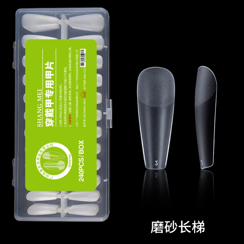 Nail Art Extension Nail False Nails Wear High-Grade Transparent Frosted Ultra-Thin Seamless Nail Nail Shop Dedicated - Image 1