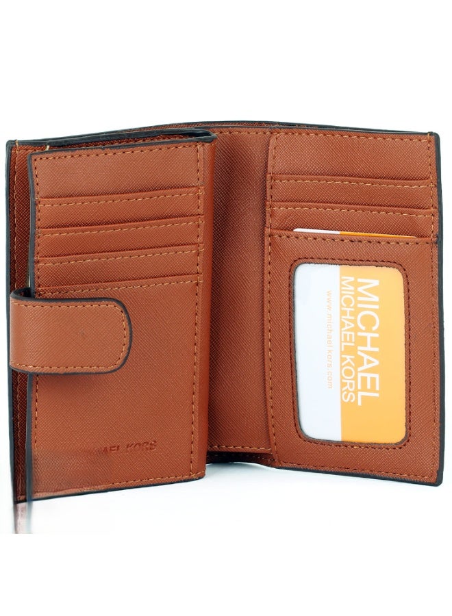 Michael Kors MK Michael Kors Women’s Wallet – Brown Genuine Leather – Elegant Designer Compact Purse with Premium Finish - Image 3