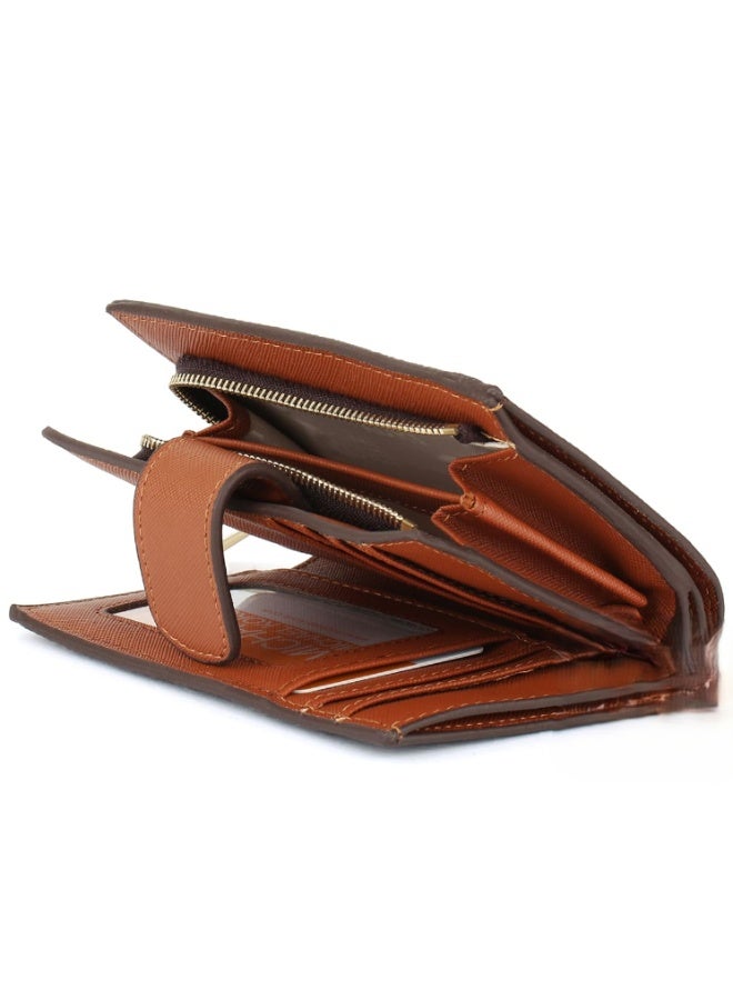 Michael Kors MK Michael Kors Women’s Wallet – Brown Genuine Leather – Elegant Designer Compact Purse with Premium Finish - Image 2