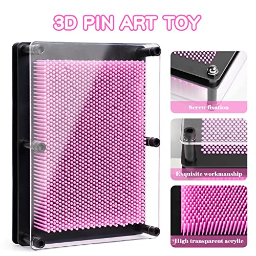 ENJSD 3D Pin Art Sensory Toys for Kids 5-7, Pin Art Board Impression Sensory Toys for Kids with Autism, Autism Gifts for Autistic Children Age 3, 4, 5, 6, 7, 8, 9, 10+ Years Old Boys Girls - Image 2