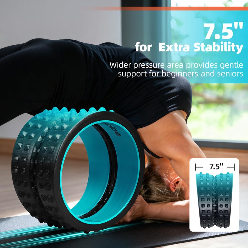 GymCope Back Roller For Back Pain Reliefn & Stretching  Deep Tissue Massage Roller Supports Up To 530 Lbs / 240 Kg  5.5''-7.5'' Curved Foam Roller For Home Physical Stretching - Image 4