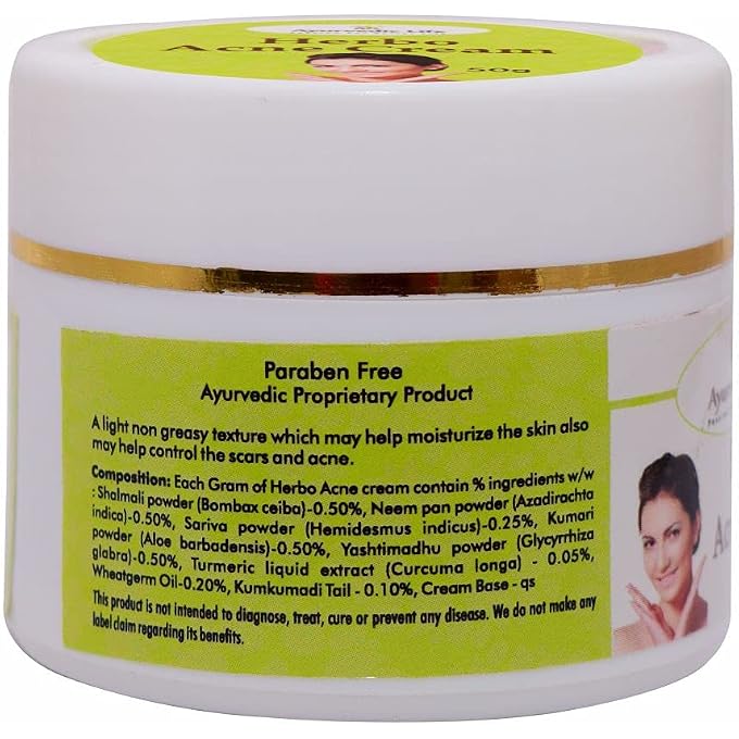AL A&L -Ayurvedic Life Herbo Acne Cream 50g - Image 3