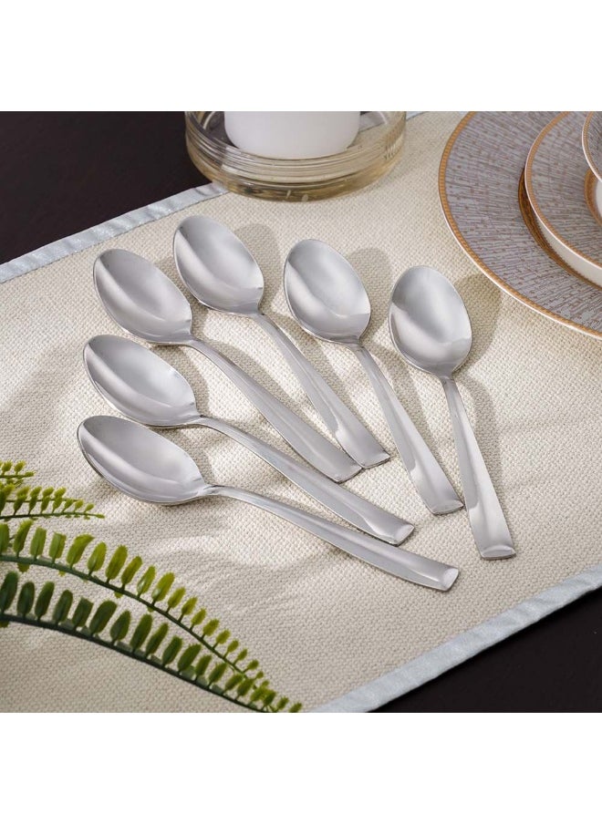 DANUBE HOME Danube Home Dune 6-Piece Dinner Spoon Set Stainless Steel Ideal For Everyday Use And Special Occasions 18X4 Cm  - Image 1