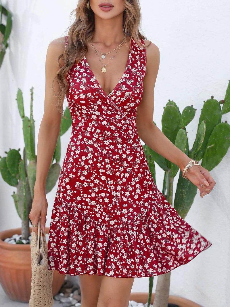 FENSACE Spring Dresses for Women 2026 Sundresses Casual Flattering Cowgirl Western Short Dress(Wine Red,X-Large) - Image 2