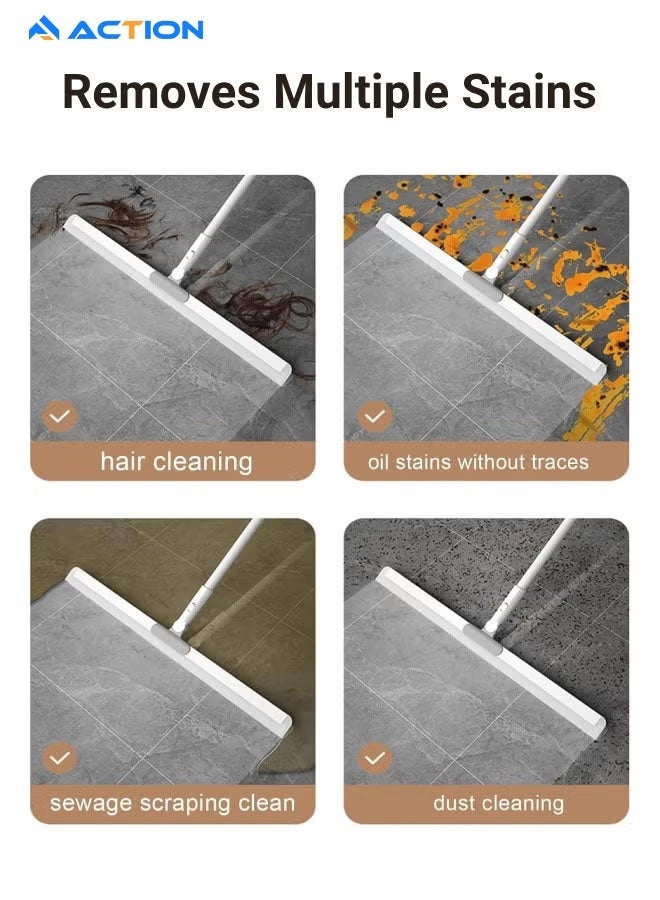 ACTION Multifunction Magic Broom,Household Silicone Wiper Floor Squeegee With 180° Rotating Head Non-Stick Hair Sweeping Tool Adjustable Floor Scraping Sweeper For Bathroom, Window, Kitchen, Tile Floor Cleaning - Image 3