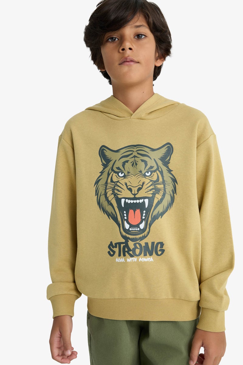 ديفاكتو قميص رياضي بأكمام طويلة وغطاء رأس للأولاد - Image 3