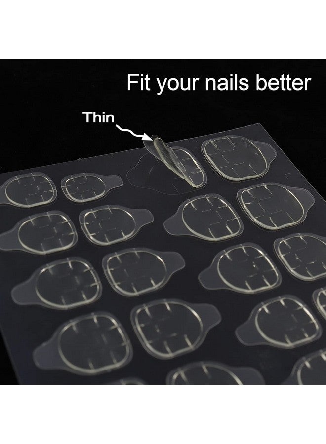 Laza 1200 Pcs Thin Breathable Adhesive Tabs Fake Nail Glue Sticker 50 Sheets Super Sticky Double Sided Tips (Germany Jelly Gel) Flexible For Acrylic False Nails Manicure Tape - Image 2