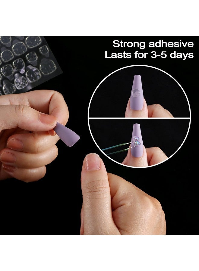 Laza 1200 Pcs Thin Breathable Adhesive Tabs Fake Nail Glue Sticker 50 Sheets Super Sticky Double Sided Tips (Germany Jelly Gel) Flexible For Acrylic False Nails Manicure Tape - Image 4