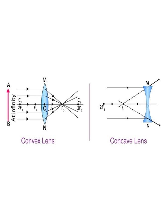 ERH India 50mm Convex Lens 40 cm and Concave Lens 10 cm Set Optical Science Experiment Kit for Students & Teachers - Image 5