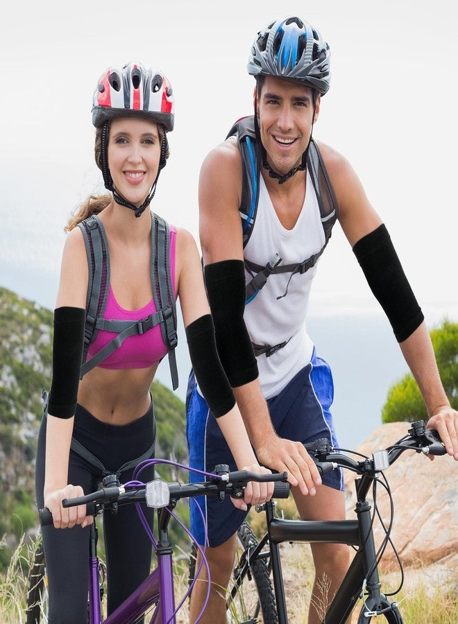 COMNICO Elbow Brace Compression Sleeve Nylon Tennis Golfers Elbow Joint Support Sports Protection Arm Support Sleeves Pain Relief Pads for Women Men (Black) - Image 4