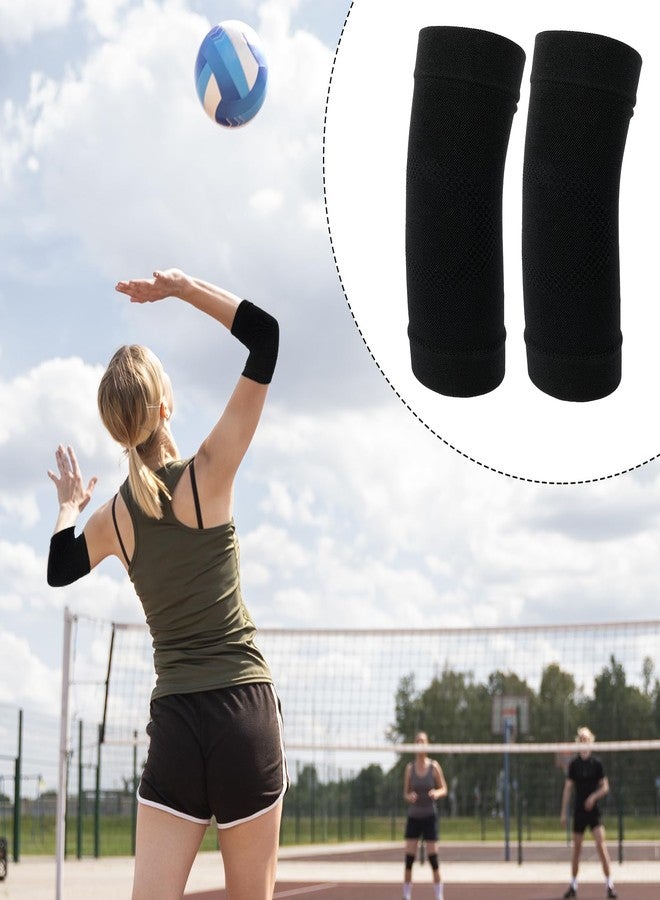 COMNICO Elbow Brace Compression Sleeve Nylon Tennis Golfers Elbow Joint Support Sports Protection Arm Support Sleeves Pain Relief Pads for Women Men (Black) - Image 3
