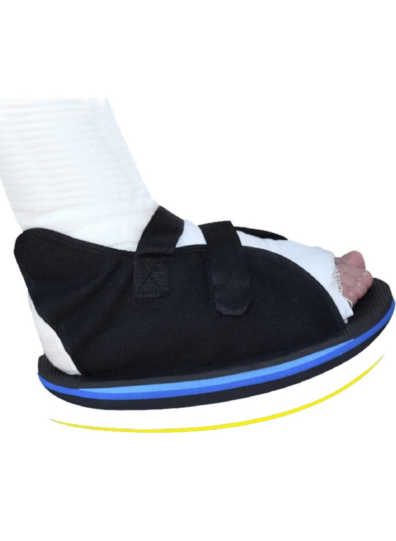 MEGA Post Op Shoe Broken Toe Open Walking Shoe Lightweight Surgical Foot Protection Cast Boot Adjustable Straps for Ankle Injures Support Bunion Hammertoe Post Surgery Brace Foot Fracture Orthopedic Shoe ( L) Size: Large - Image 2