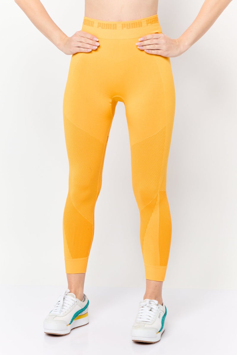 PUMA سراويل ليغينغز رياضية نسائية مناسبة للتدريب، برتقالي - Image 1