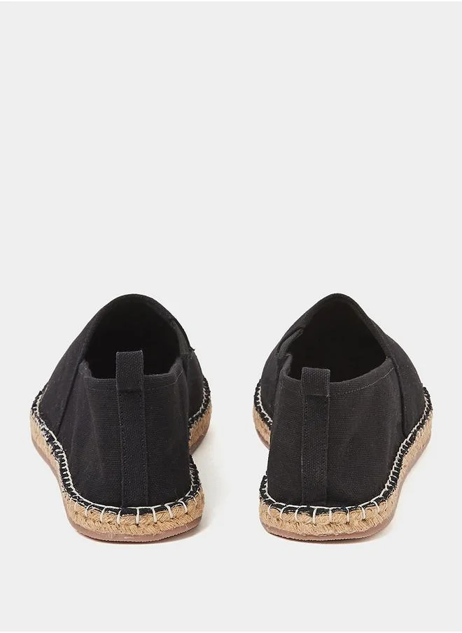 ستايلي Canvas Espadrille with Contrast Jute Sole