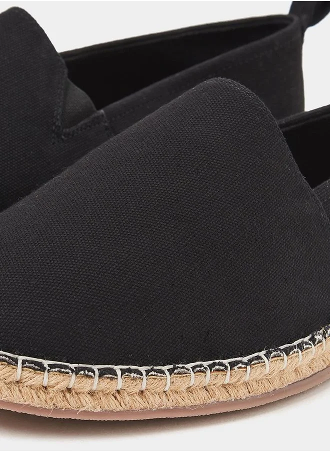 ستايلي Canvas Espadrille with Contrast Jute Sole