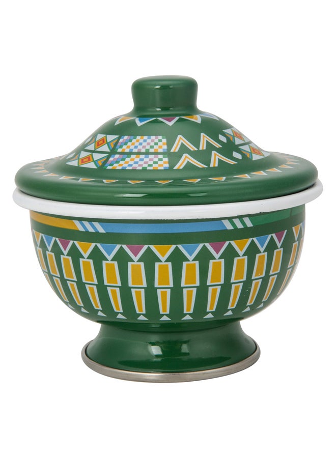 AL SANIDI Al-Asiri inscription bowel, bowel with Lid - Image 2