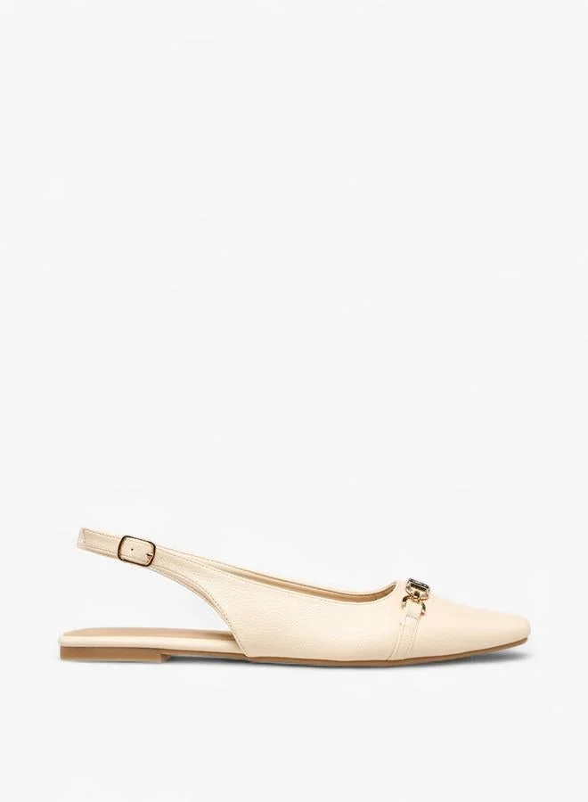 Metallic Accent Shoes with Buckle Strap