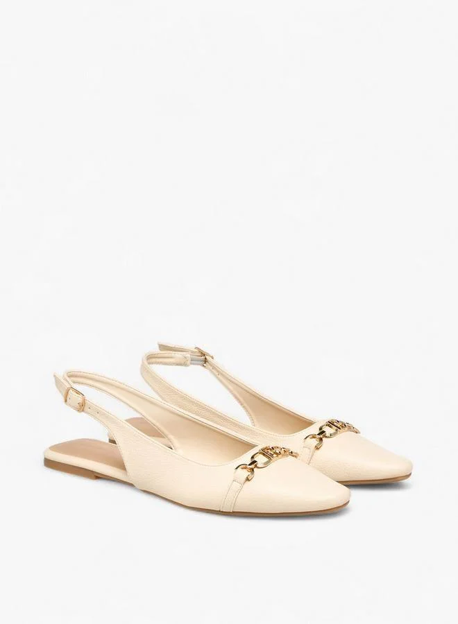 Flora Bella By Shoexpress Metallic Accent Shoes with Buckle Strap