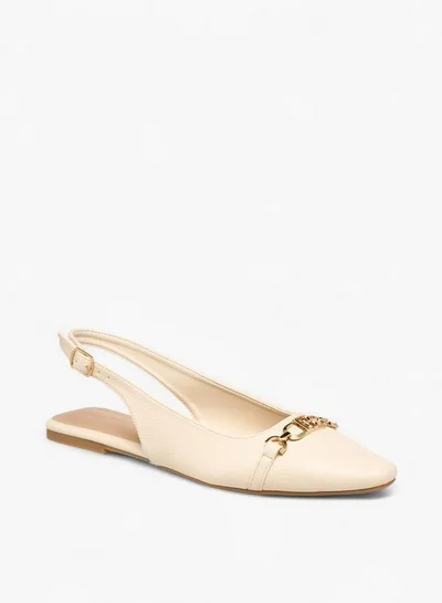 Flora Bella By Shoexpress Metallic Accent Shoes with Buckle Strap
