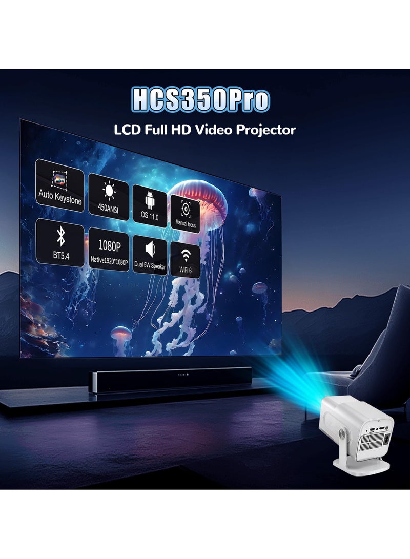 Topleo HCS350 Pro Projector and game,64G,Retro 4K Smart Game Projector 1280*1080P Built-in 30000 Games,Portable video game with 2 Wireless Controllers,5G WiFi Bluetooth,HDMI,Android 12,home theater,office  - Image 5