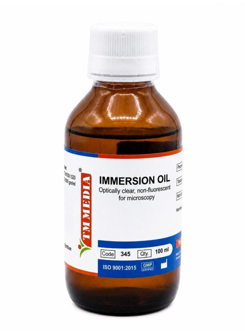 TM MEDIA Microscope Immersion Oil 100ml - Compatible with All Brands and Microscope Types - Universal Oil for Best Image - Ideal for a Variety of Microscopes - Image 1