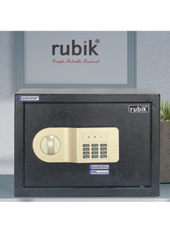 Rubik Safe Box A4 Document Size Locker Security Safety Deposit With Key and Keyless Entry (25x35x25cm) Black  - Image 4