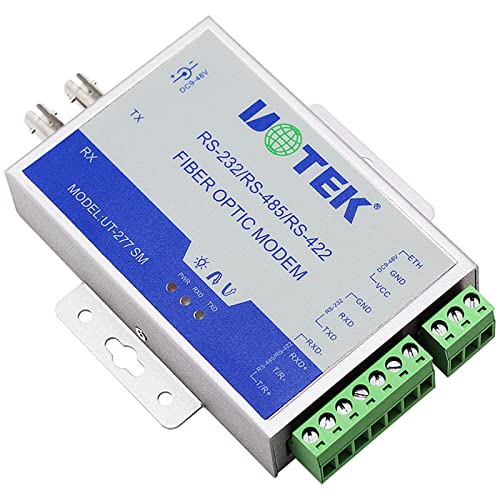 UOTEK Serial to Fiber Converter RS-232 RS-422 RS-485 to Fiber Optic Modem RS422 RS485 RS232 Serial Media Converter Adapter UT-277SM-ST - Image 5