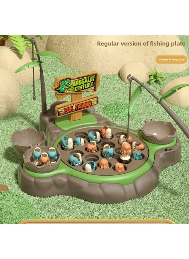 Dinosaur Scale Magnetic Fishing Plate Early Education Puzzle Game Parent-child Interaction Digital Thinking Logic Training-Color:Deluxe Edition