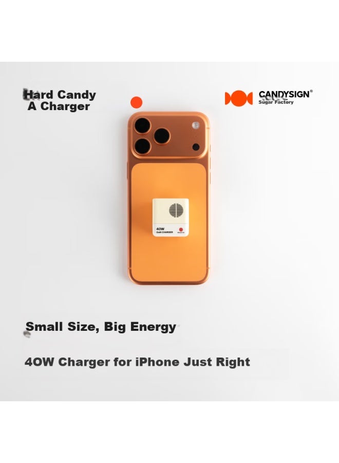 Candysign Candy Hard Candy A 40w Gan Avs Fast Charging Adapter Pd3.2 Compatible With Ipad Apple 17/16 Android Pd Fast Charging Typec - Image 2