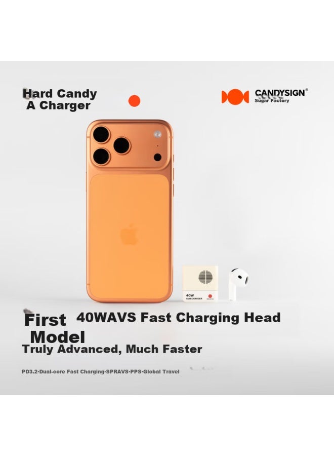 Candysign Candy Hard Candy A 40w Gan Avs Fast Charging Adapter Pd3.2 Compatible With Ipad Apple 17/16 Android Pd Fast Charging Typec - Image 4