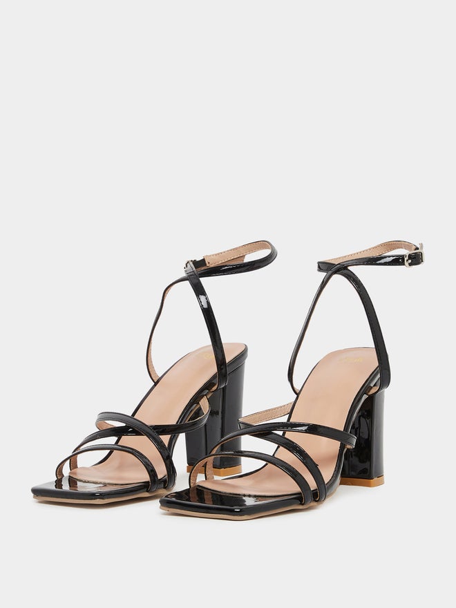 Styli Styli Criss Cross Strappy Block Heel Sandals  - Image 2