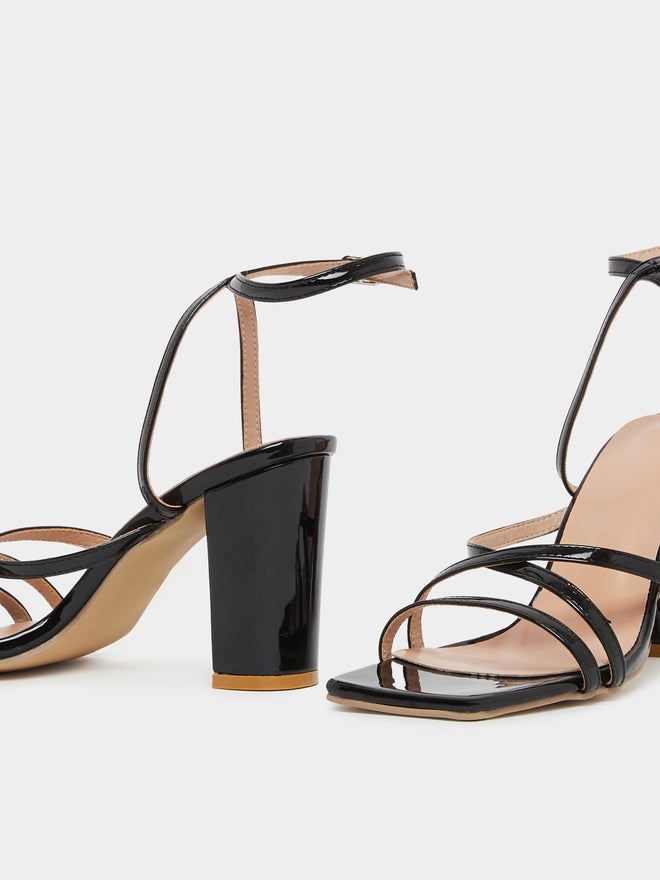 Styli Styli Criss Cross Strappy Block Heel Sandals  - Image 3