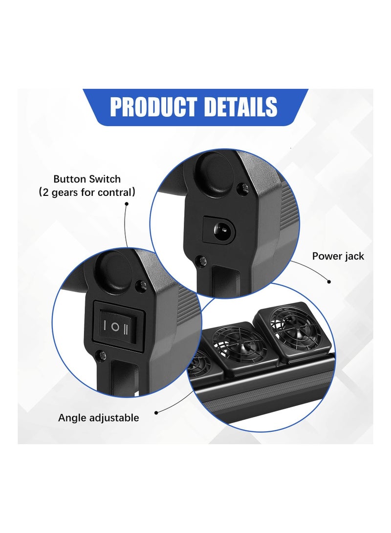 XiuWoo Aquarium Chiller Fish Tank Cooling Fan System For Salt Fresh Water 2 Variable Speed Aquarium  Black Cooler Cooler Clip on Chiller ( Regulatory 4 Fans) - Image 2