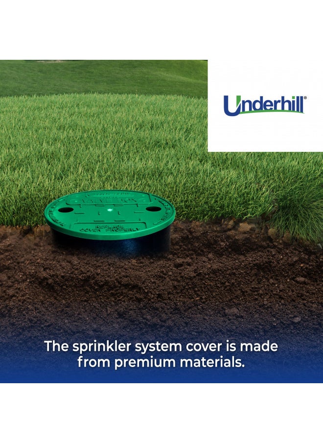 Underhill - Underhill Sprinkler Valve Round Box Lid, VersaLid 6 to 7 Universal Cover for Automatic Irrigation System, Lawn, Yard, Outside, Green, VL-6 - Image 1