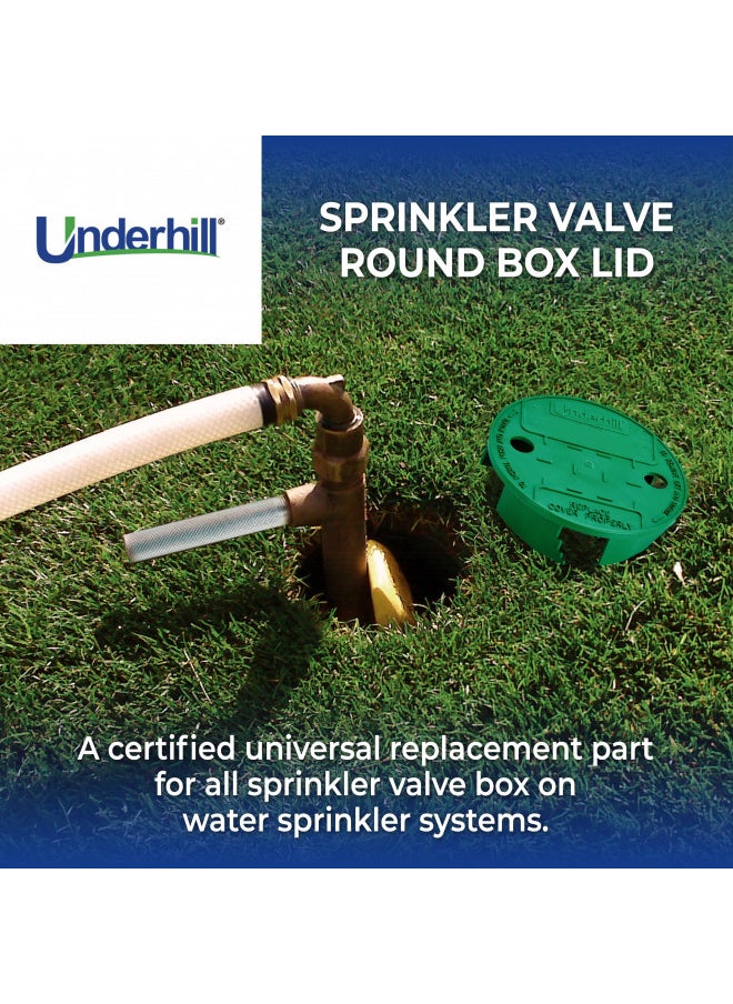 Underhill - Underhill Sprinkler Valve Round Box Lid, VersaLid 6 to 7 Universal Cover for Automatic Irrigation System, Lawn, Yard, Outside, Green, VL-6 - Image 1
