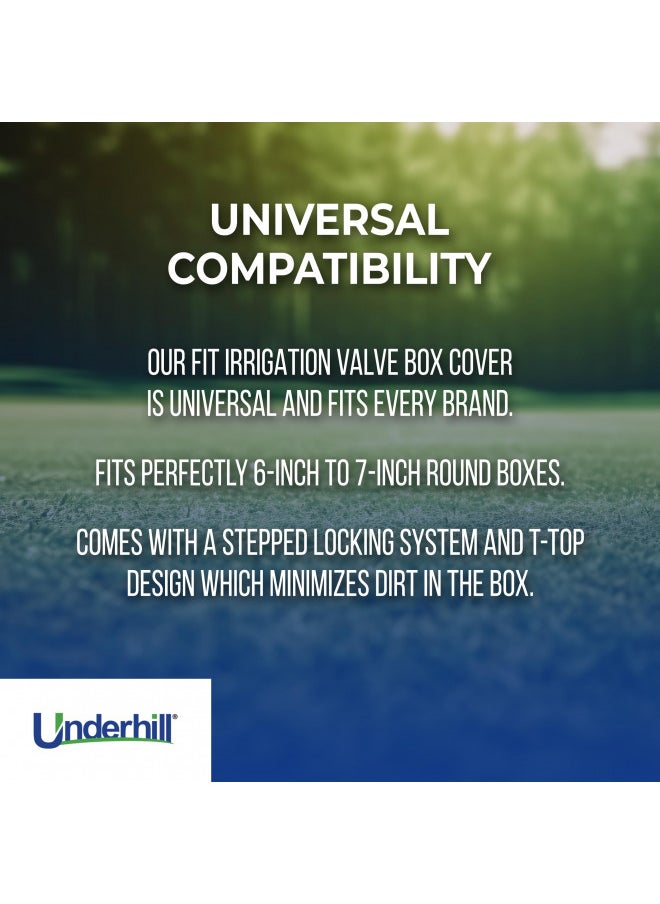 Underhill - Underhill Sprinkler Valve Round Box Lid, VersaLid 6 to 7 Universal Cover for Automatic Irrigation System, Lawn, Yard, Outside, Green, VL-6 - Image 1