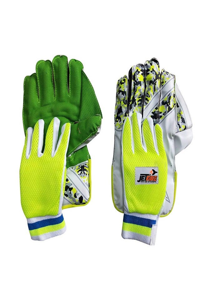 JetFire Ibex Regular Wicket Keeping Gloves Combo with Inner Gloves (Men, Green) - Image 3